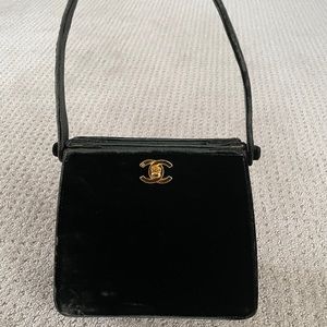 Chanel vintage velvet bag